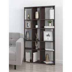 Стеллаж 3563_StellajMpolVenge, 149.6x75x20.4 см, ЛДСП, коричневый Стеллаж 3563_StellajMpolVenge, 149.6x75x20.4 см, ЛДСП, коричневый