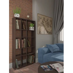 Стеллаж 3563_StellajMpolVenge, 149.6x75x20.4 см, ЛДСП, коричневый Стеллаж 3563_StellajMpolVenge, 149.6x75x20.4 см, ЛДСП, коричневый