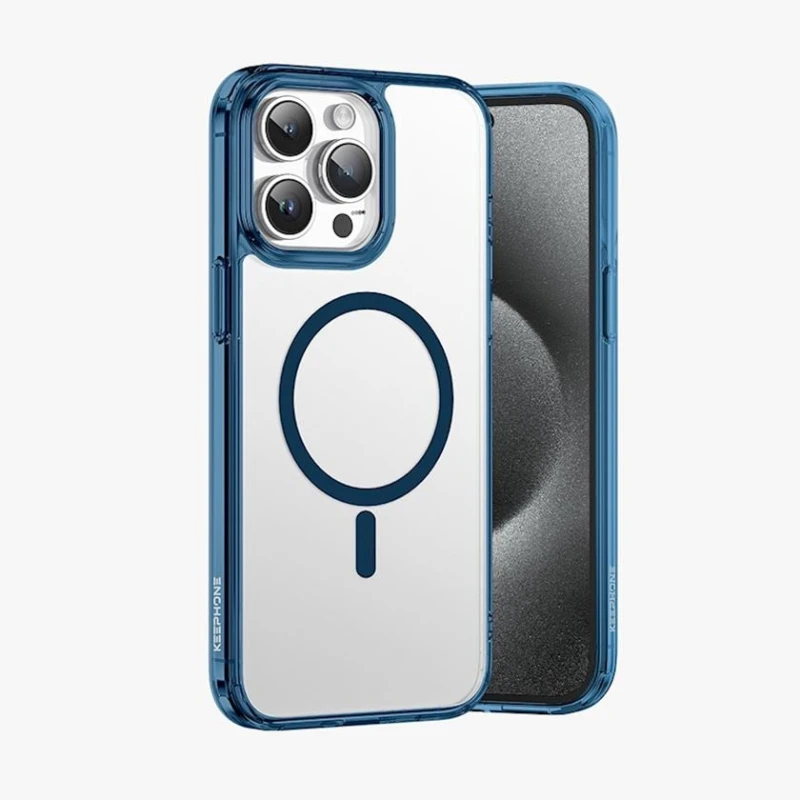 Чехол Keephone Hybrid Pro MagSafe для Apple iPhone 15 Pro, Синий