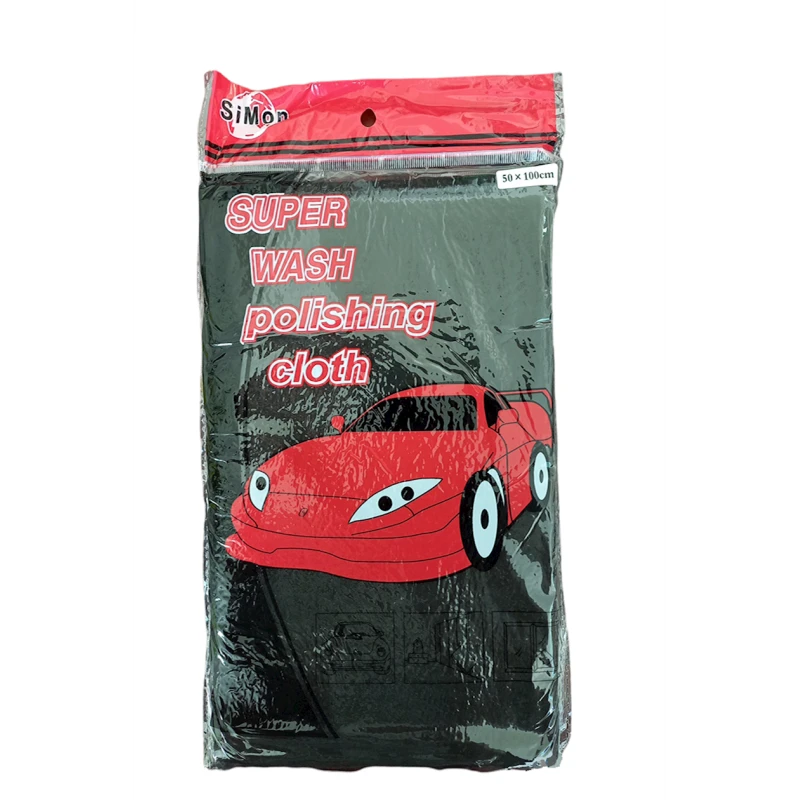 Салфетка из кожи для автомобиля, 50х100 см, Черная Салфетка из кожи для автомобиля, 50х100 см, Черная