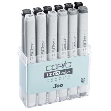 Markerlər dəsti Copic Classic Grau Neutral Grays 12 rəng