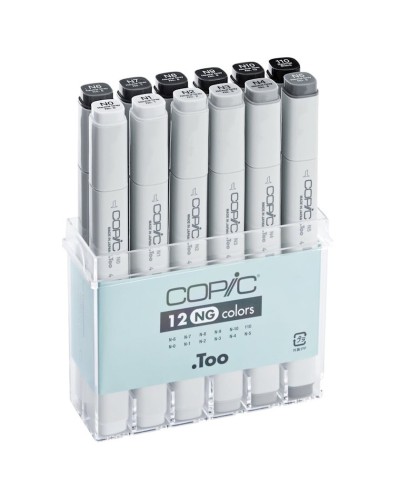 Markerlər dəsti Copic Classic Grau Neutral Grays 12 rəng