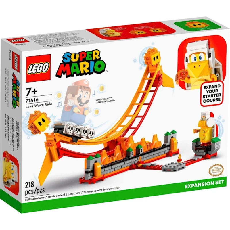 Konstruktor LEGO Super Mario Lava Wave Ride 71416, 7+ yaş, 218 əd