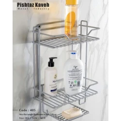 Полка для ванны vm411, металл, серебристый, двухъярусная, 28x14x42 см Полка для ванны vm411, металл, серебристый, двухъярусная, 28x14x42 см