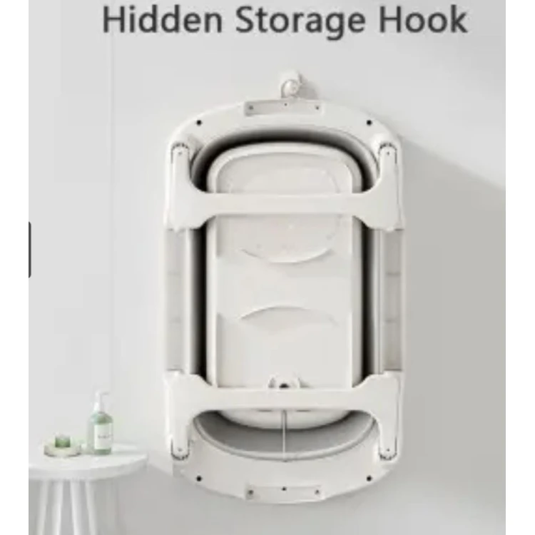 Детский набор для купания, с регулировкой температуры, 4 предмета, складной, azr271, серый/белый, 0-35 месяцев, 84,5 x 50,3 x 23 см azr271