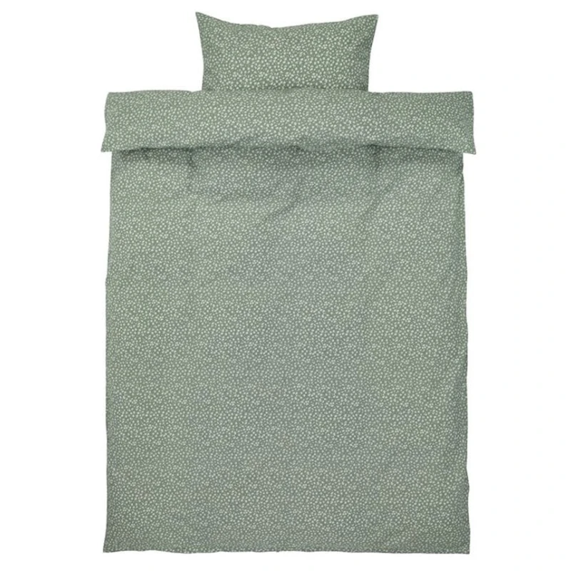 Комплект постельного белья JYSK Hanna 7335180, пододеяльник 140x200, наволочка 50x70, односпальный, хлопок, Зеленый Комплект постельного белья JYSK Hanna 7335180, пододеяльник 140x200, наволочка 50x70, односпальный, хлопок, Зеленый
