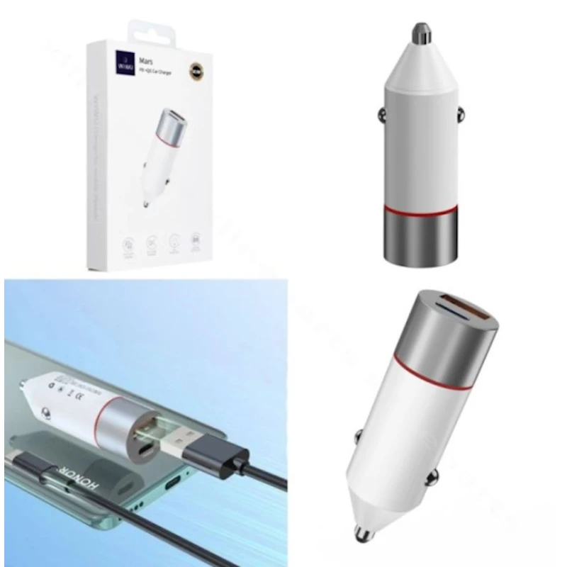 Зарядное устройство автомобильное Wiwu WI-QC022 52.5 W White Зарядное устройство автомобильное Wiwu WI-QC022 52.5 W White