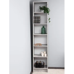 Стеллаж Letta ЛДСП, серый, 202х28х40 см