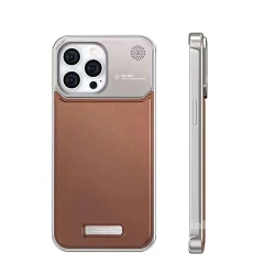 Чехол для Apple iPhone 15 Pro Max Silver,Brown (Aluminum Case)