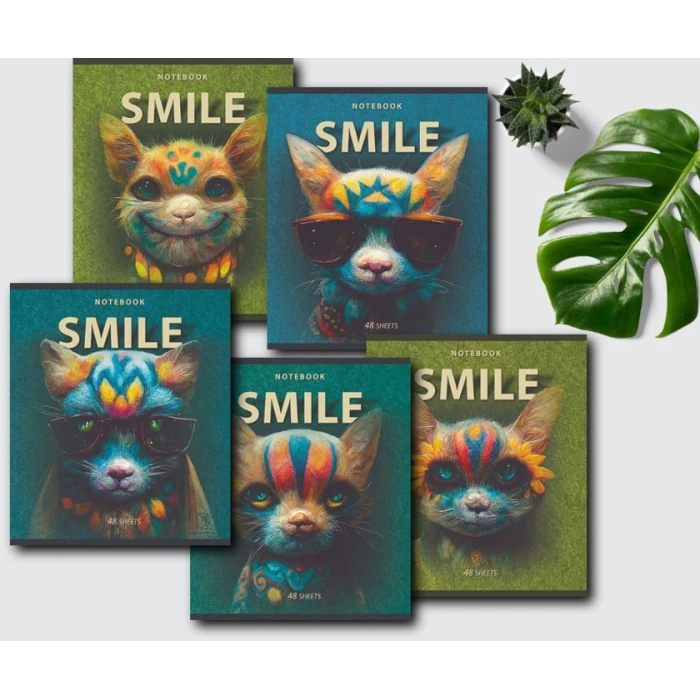 Тетрадь А5, 48 листов, клетчатая, SMILE PZBM 025069 Тетрадь А5, 48 листов, клетчатая, SMILE PZBM 025069