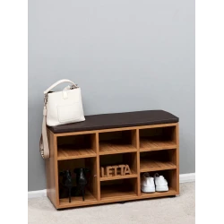 Тумба для обуви Letta, 51х30х79 см, ЛДСП, коричневая Тумба для обуви Letta, 51х30х79 см, ЛДСП, коричневая