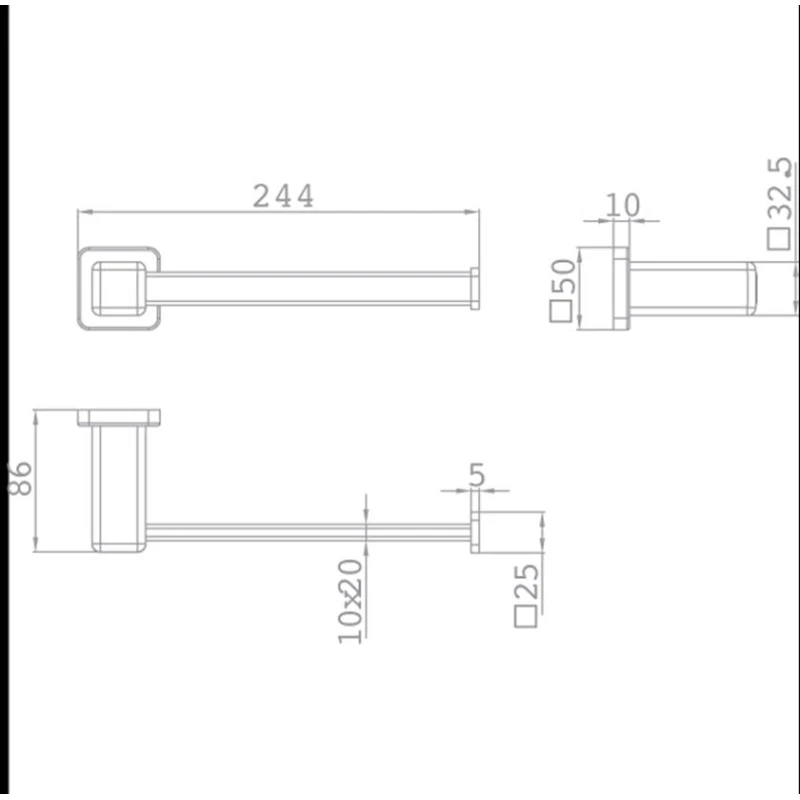 Держатель для полотенец Teka Formentera 17079020G2, золотистый Держатель для полотенец Teka Formentera 17079020G2, золотистый