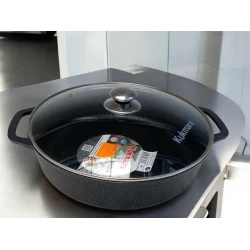 Сковородка-жаровня Gallery Home GH-000089, гранит, черная, 32 см