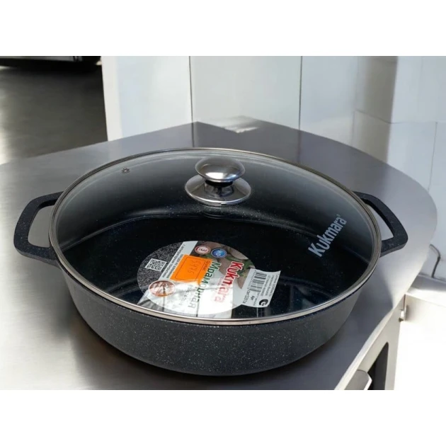 Сковородка-жаровня Gallery Home GH-000089, гранит, черная, 32 см Сковородка-жаровня Gallery Home GH-000089, гранит, черная, 32 см