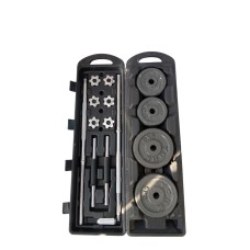 Qantel və ştanq dəsti 252508, qara, 29 parça, 50 kq, 150 sm