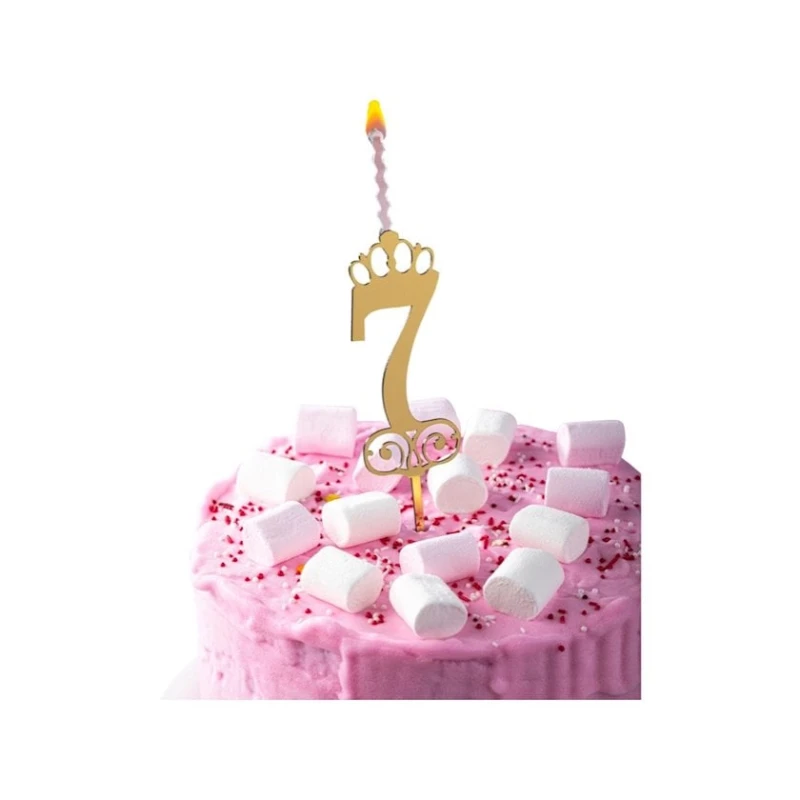 Tort üçün şam-nömrə Party Shop,qızılı,PVC,orq.şüşə,rəqəm 7 Tort üçün şam-nömrə Party Shop,qızılı,PVC,orq.şüşə,rəqəm 7