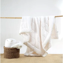 Одеяло Doqu Home, односпальное, всесезонное, бамбуковое волокно, белое, 180x215 см