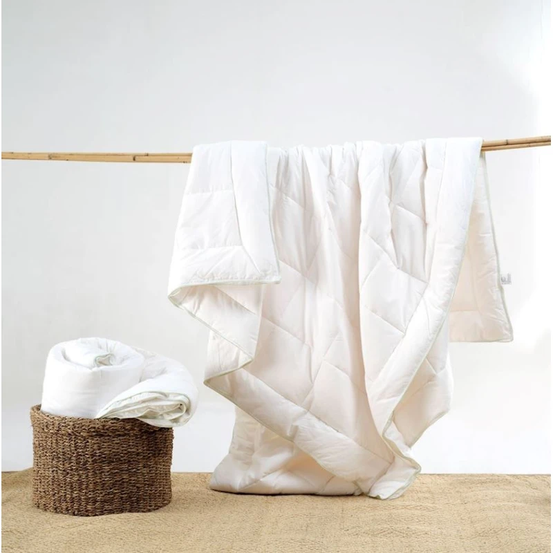 Одеяло Doqu Home, односпальное, всесезонное, бамбуковое волокно, белое, 180x215 см