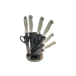 Mətbəx bıçaqları dəsti, metal, boz, 8 parça