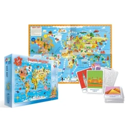 Набор Геодом Подарок большой Первокласснику. Мой мир. Пазл 260 дет + Игра-ходилка с фишками + Игровые карточки Набор Геодом Подарок большой Первокласснику. Мой мир. Пазл 260 дет + Игра-ходилка с фишками + Игровые карточки