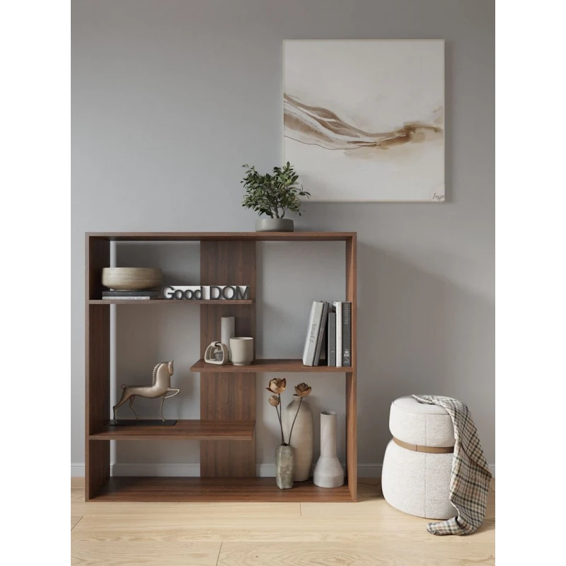 Stellaj 3563_StellajNapolDubVotan 110x110x26.6 sm, LDSP, qəhvəyi