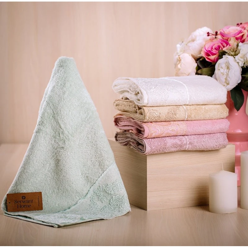 Üz və əllər üçün dəsmal Serwant Manila, 50х90 sm, pambıq, yaşıl Üz və əllər üçün dəsmal Serwant Manila, 50х90 sm, pambıq, yaşıl