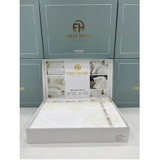 Yataq dəsti FIRST HOME, iki nəfərlik, yorgan üzü 200x220 sm, çarşaf 250x250 sm, yastıq üzü 50x70 sm 2 ədəd, 100% pambıq satin material, cehizlik və gündəlik istifadə üçün - TP-TK-233