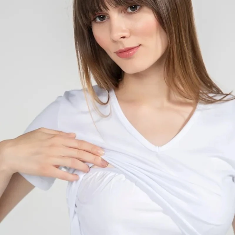 Майка для кормящих мам Funna Mamma Nora, L, белая Майка для кормящих мам Funna Mamma Nora, L, белая