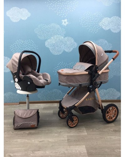 Uşaq arabası 3in1 Kidilo V91C3, qəhvəyi