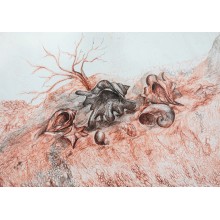 Qrafika Art by Ulviya Kakhramanova Tərk edilmiş sahil UK0045, kağız, qələm, 30х40 sm