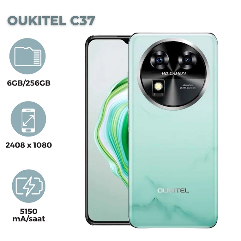 Смартфон Oukitel C37 6GB/256GB Cyan