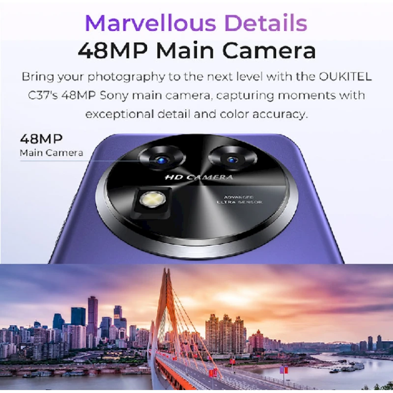 Смартфон Oukitel C37 6GB/256GB Cyan