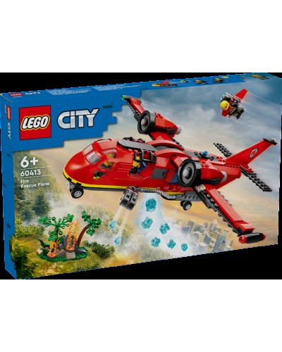 Konstruktor LEGO City Fire Rescue Plane 60413, 6+ yaş, 478 detal