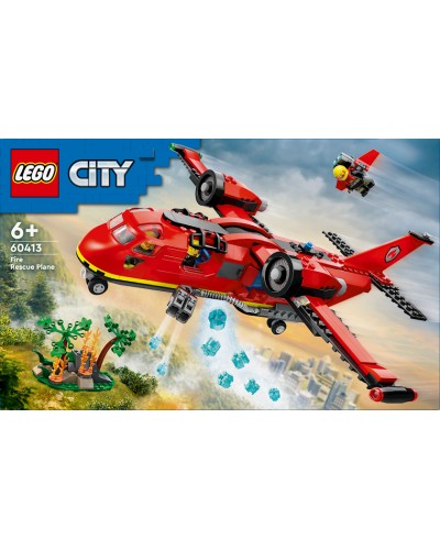 Konstruktor LEGO City Fire Rescue Plane 60413, 6+ yaş, 478 detal