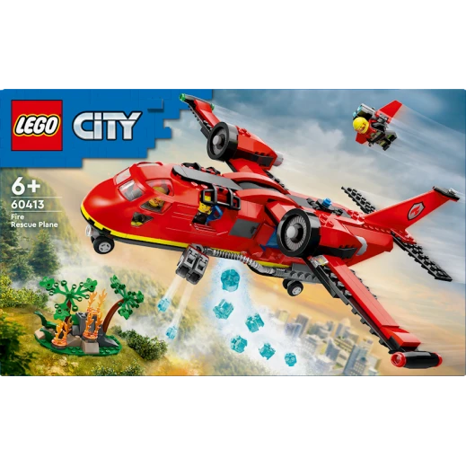 Конструктор LEGO City Fire Rescue Plane 60413, 6+ лет, 478 деталей