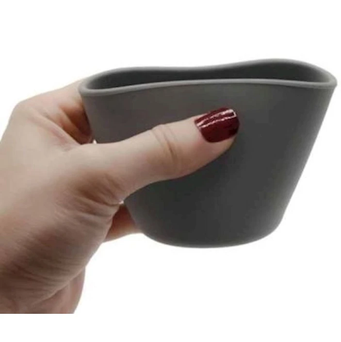 Чашка Babyjem, 9x7 см, 150 мл, силикон, 4+ мес, серая