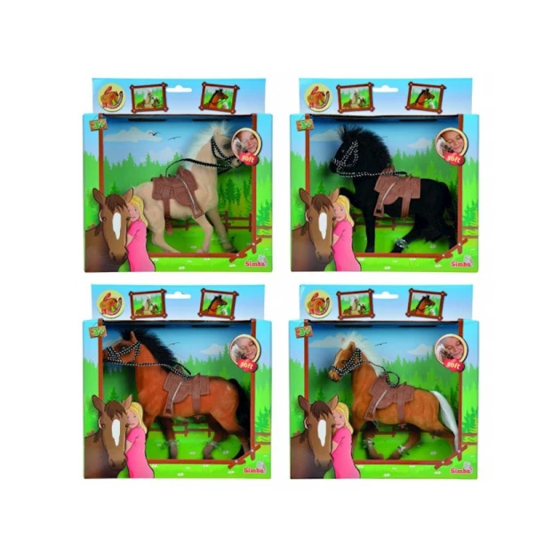 Фигурка лошади с седлом Simba Champion Beauty, 19x16 см, товар в ассортименте Фигурка лошади с седлом Simba Champion Beauty, 19x16 см, товар в ассортименте