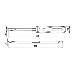 Отвертка NIZ, прямая, красная
