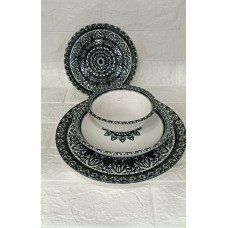 Süfrə qab-qacaq dəsti SHA-00002530, keramika, rəngbərəng, 6 nəfərlik, 24 parça