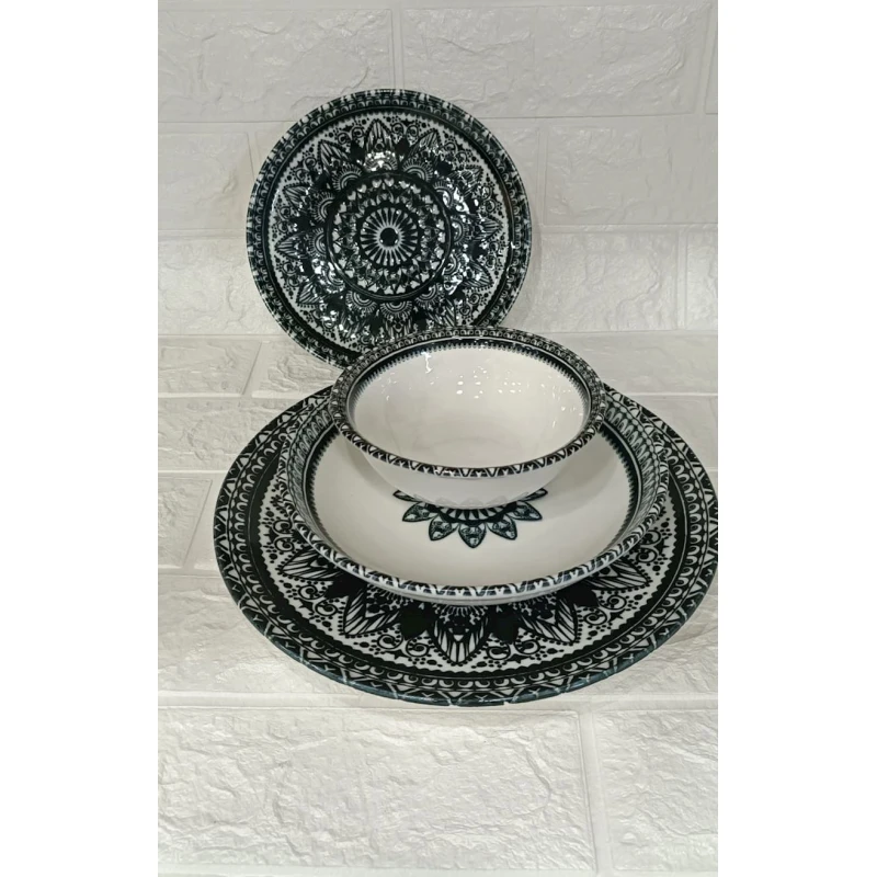 Набор столовой посуды SHA-00002530, керамика, разноцветный, 6 персон, 24 предметов Набор столовой посуды SHA-00002530, керамика, разноцветный, 6 персон, 24 предметов