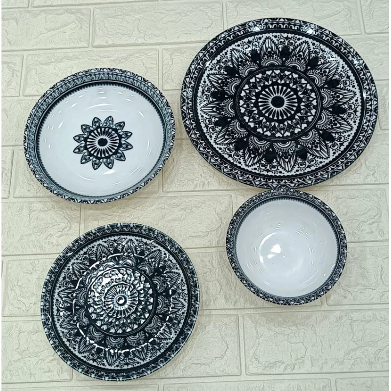 Набор столовой посуды SHA-00002530, керамика, разноцветный, 6 персон, 24 предметов Набор столовой посуды SHA-00002530, керамика, разноцветный, 6 персон, 24 предметов