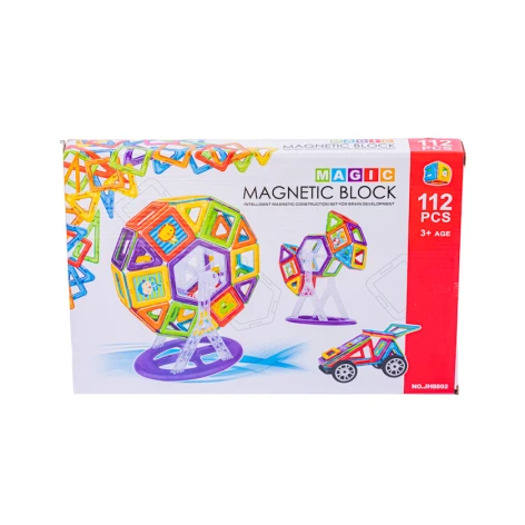 Магнитный конструктор Magic 8892, 112 деталей, от 3 лет, разноцветный