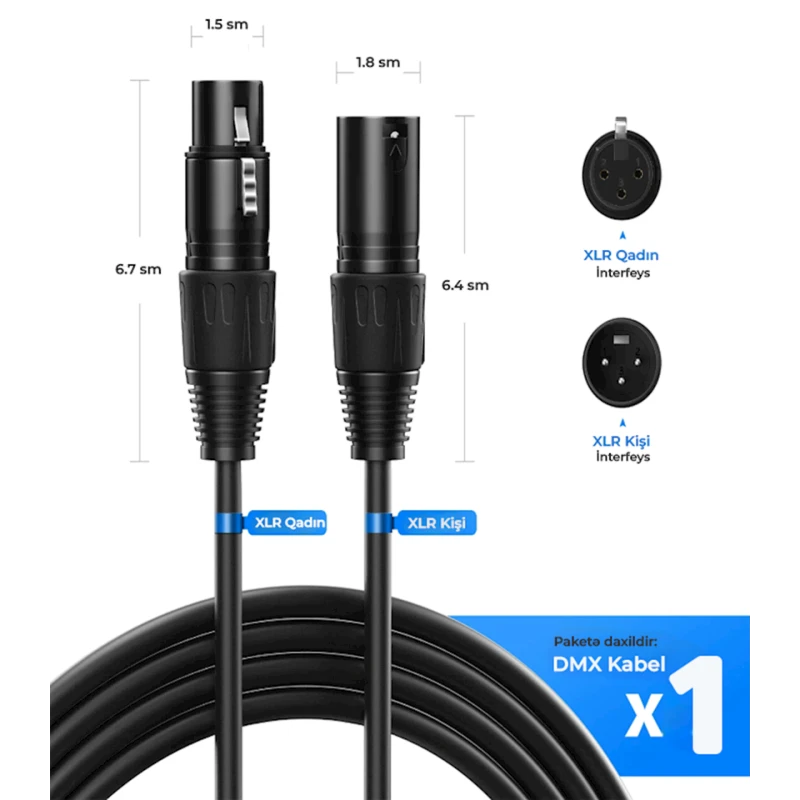 XLR кабель Neewer, 2 шт XLR кабель Neewer, 2 шт