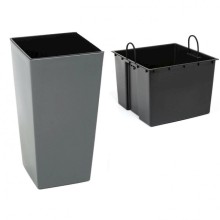 Dibçək Lamela Finezja 40х40х75 sm, plastik, boz