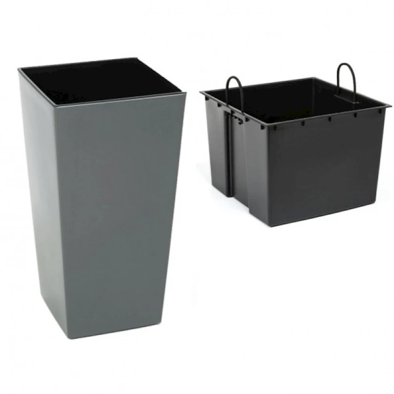 Горшок Lamela Finezja 40х40х75 см, пластик, серый Горшок Lamela Finezja 40х40х75 см, пластик, серый