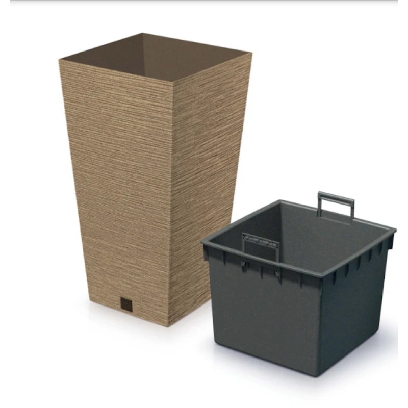 Küpə Prosperplast ME-SH300W, 29.5x29.5x55 sm, 35 l, plastik/taxta, qəhvəyi Küpə Prosperplast ME-SH300W, 29.5x29.5x55 sm, 35 l, plastik/taxta, qəhvəyi