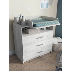 Комод, 77x75x33 см, ЛДСП, крафт, белый Комод, 77x75x33 см, ЛДСП, крафт, белый