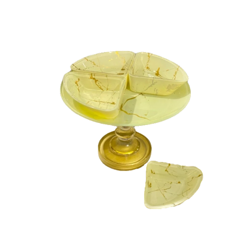 Менажница Mondo 27х20 см, стекло, бежевый Менажница Mondo 27х20 см, стекло, бежевый