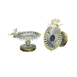 Лимонница Crystal Gallery SHA-00003390, стекло, прозрачная/золотистая, 12 см Лимонница Crystal Gallery SHA-00003390, стекло, прозрачная/золотистая, 12 см