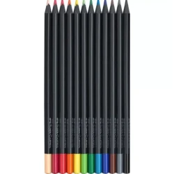 Набор цветных карандашей Faber-Castell Black Edition 116412, 12 шт Набор цветных карандашей Faber-Castell Black Edition 116412, 12 шт